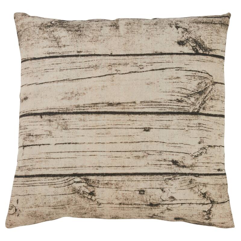 Woodgrain Print Throw Pillow - 20"x20" - Polyester