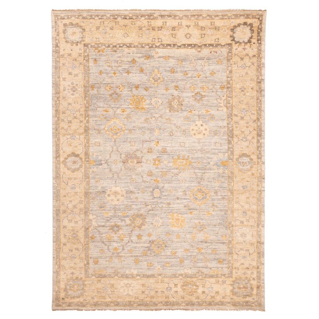 ECARPETGALLERY Hand-knotted Jules Serapi Light Grey Wool Rug - 8'9 x 12'2