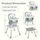 preview thumbnail 45 of 58, Costway 8-in-1 Baby High Chair Convertible Dining Booster Seat with