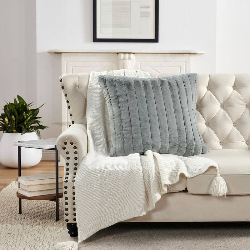 Serenta SuperMink Solid Color Throw Pillow Shell Cushion Cover Set
