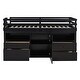 preview thumbnail 11 of 12, Twin Size Espresso Wooden Low Loftbed Frame with 4 Drawers & Shelves