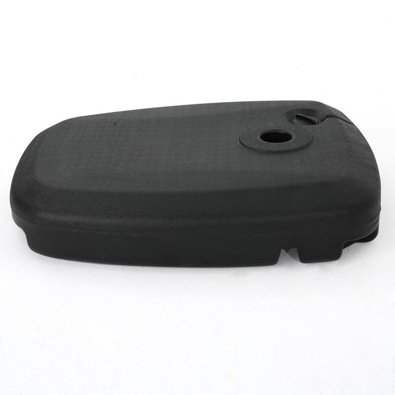 Roomfitters Siesta Outdoor Plastic Umbrella Base with Dual Counterweight Fillable Design, Dark Grey