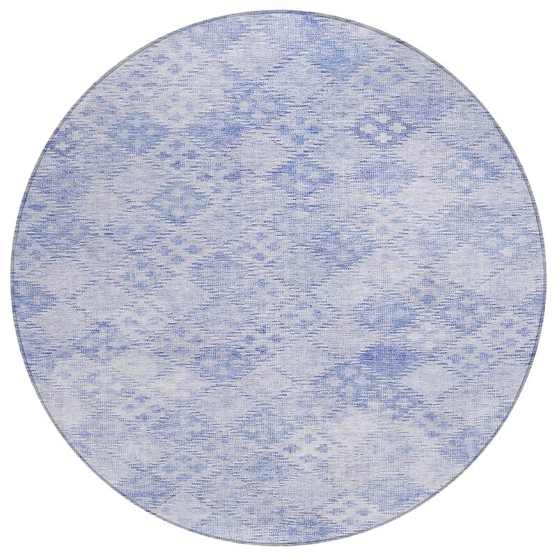 Machine Washable Indoor/ Outdoor Boho Modern Chantille Rug