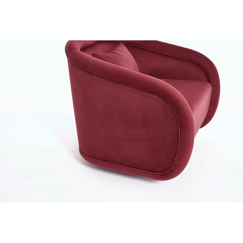 Comfy Pumpkin-Shaped Swivel Chair for Living Room,Bedroom,or Office