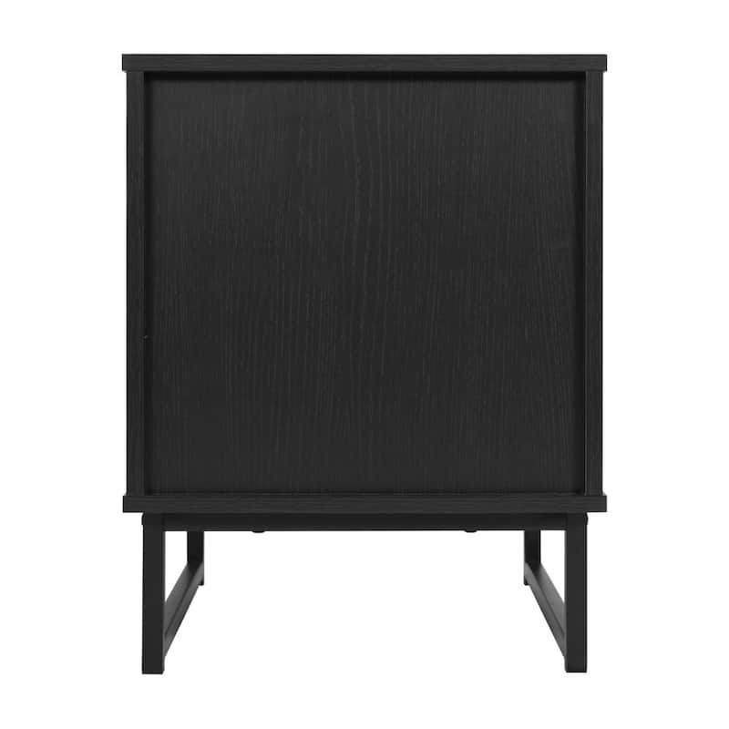 Set of 2 Mid-Century Modern Side Tables with Drawer and Shelf - 17"W x 19"D x 22"H