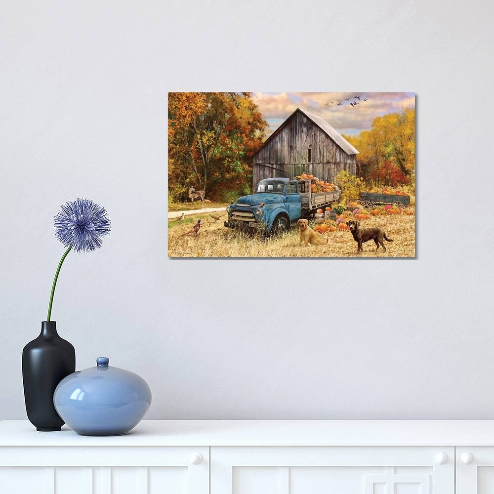 iCanvas "Fall Truck And Barn" by Greg & Company Canvas Print