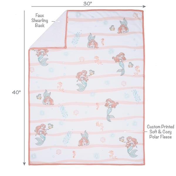 Bedtime Originals Disney Baby The Little Mermaid White Baby Blanket - Ariel