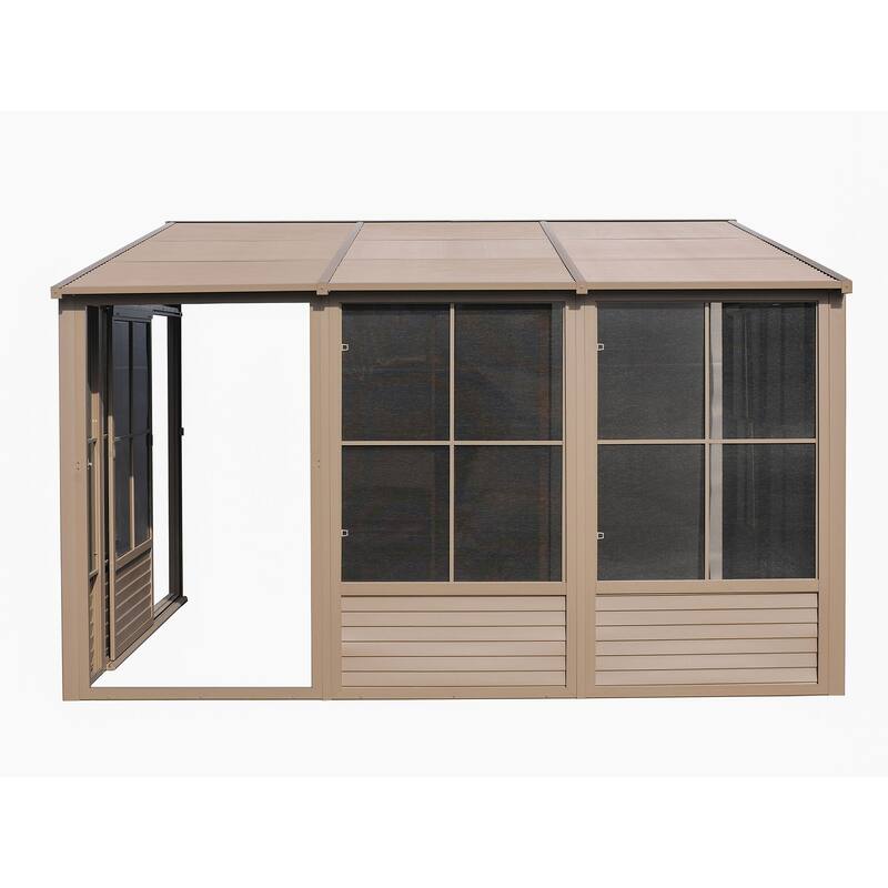 Florence - Wall Mounted Solarium 10x12 Metal Roof