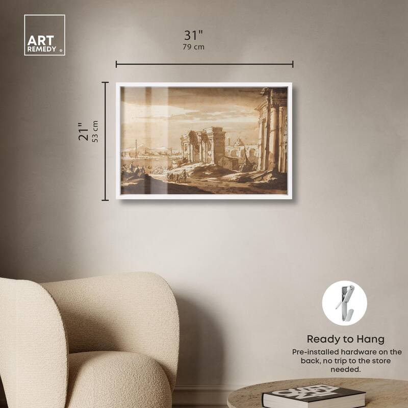 Capriccio View of Roman Ruins Shadowbox by Art Remedy