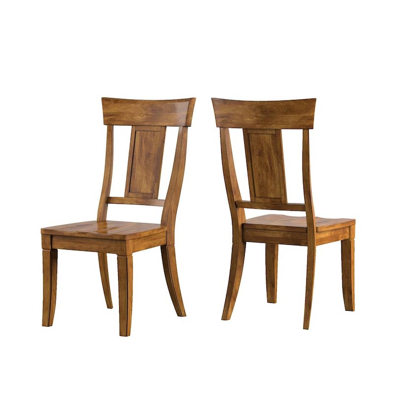 Eleanor Black Farmhouse Trestle Base Panel Back 6-piece Dining Set by iNSPIRE Q Classic - Antique Black Table - Oak Chairs and Bench