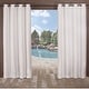 preview thumbnail 11 of 33, ATI Home Delano Indoor/Outdoor Grommet Top Curtain Panel Pair 54X108 - Winter White