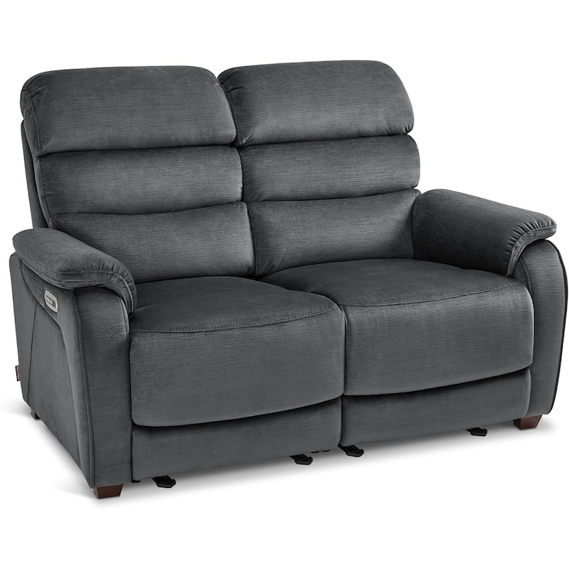 MCombo 61.6'' Wall Hugger Power Loveseat Recliner Sofa with Adjustable Headrest and USB A & C Charge Ports
