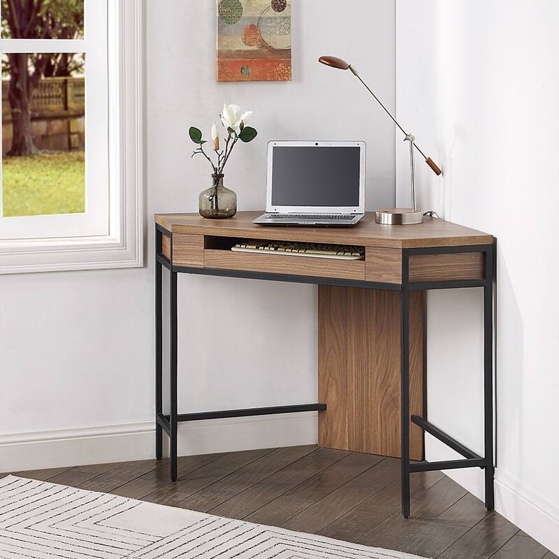 ROSEN GARDEN Corner Desk with Keyboard Tray, Not for 90 Degrees Corner