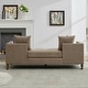 preview thumbnail 21 of 42, 75.2"Wide Upholstered Chaise Lounge with Nailheads, Sleeper Sofa Couch With 4 Throw Pillows & 2 Bolsters, Rubberwood Legs