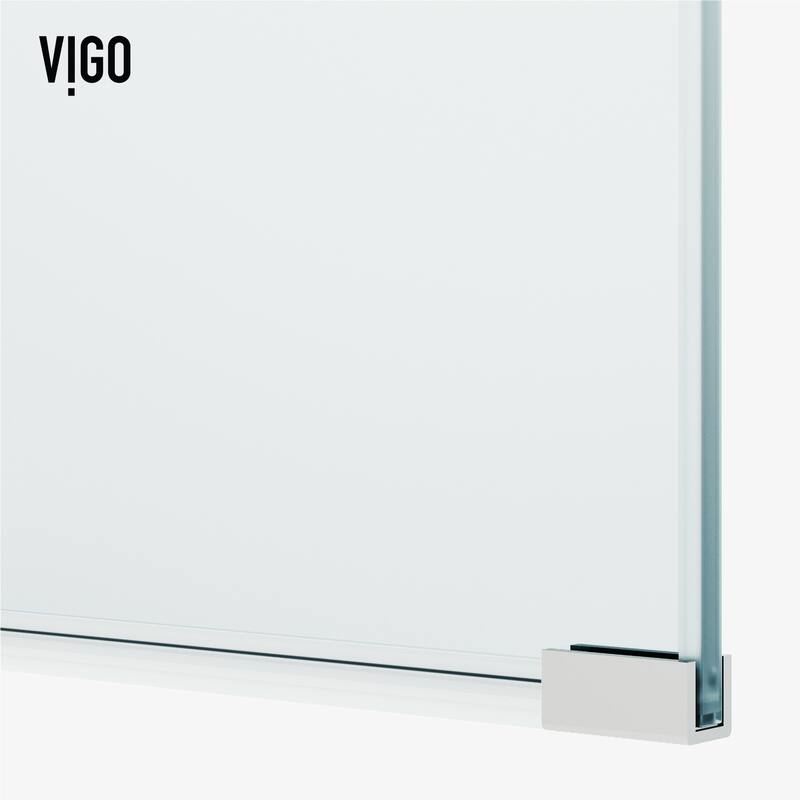VIGO Arden 34" W x 78" H Frameless Fixed Shower Screen