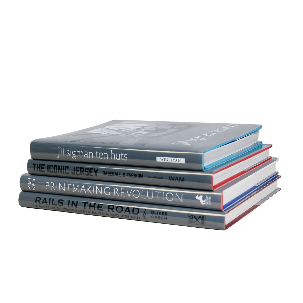 Decorative Books - Slate Coffee Table Stack - 4 Grey Books