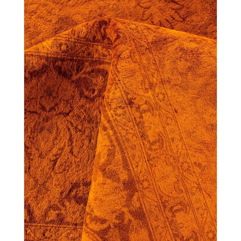 Fine Vibrance, One-of-a-Kind Hand-Knotted Area Rug - Gold, 9' 3" x 12' 3" - 9' 3" x 12' 3"