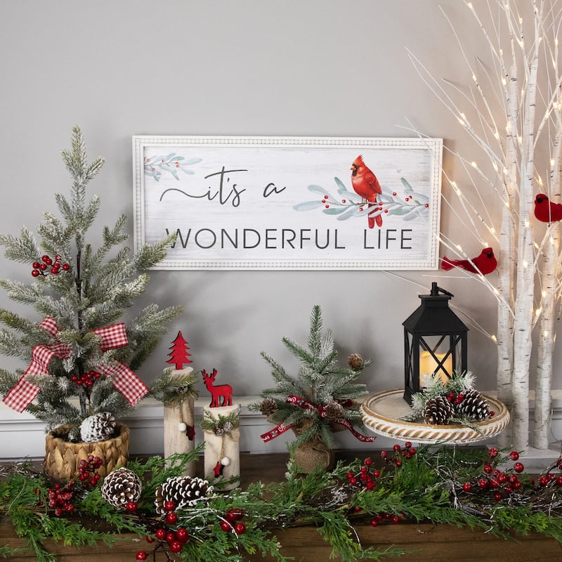 23.5" Framed It's A Wonderful Life Christmas Wall Sign