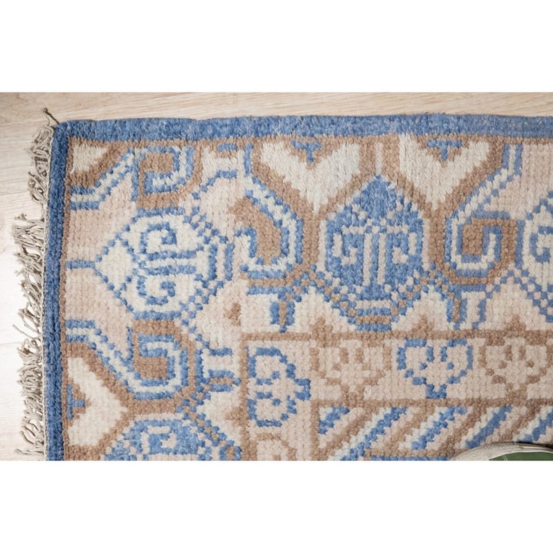 Hand-Knotted Wool Khotan Weave Rug, 9' x 12', Red Area Rug, Elegant Traditional Design for Home Spaces - L