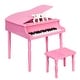 preview thumbnail 10 of 8, Toddler Toy 30-Key Classic Baby Grand Piano Wood w/ Bench Music Rack Pink