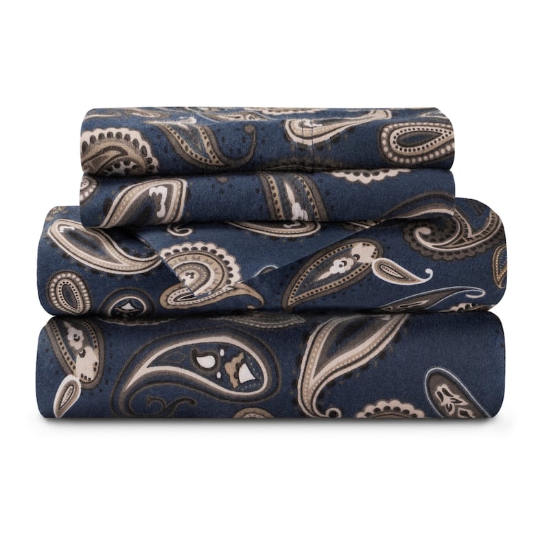 Superior Vintage Floral Paisley Flannel Cotton Bedding Sheet On Sale