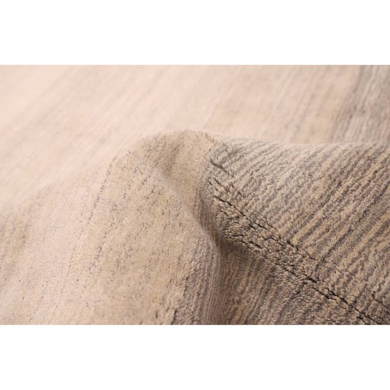 ECARPETGALLERY Hand Loomed Kashkuli Gabbeh Light Grey Wool Rug - 5'3 x 7'3