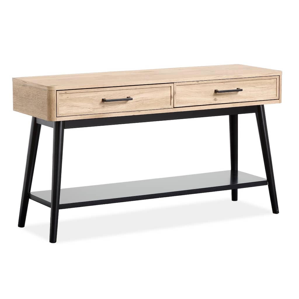 Magnussen Home Fletcher Driftwood Rectangular Sofa Table - 50''W x 17''D x 28''H