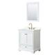 Option White / Giotto Quartz Top / Brushed Gold Hardware