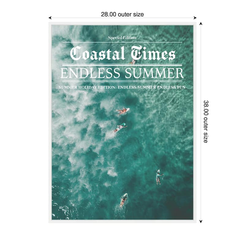 Kate and Laurel Endless Summer by Megan Ryan Framed Canvas Wall Art Print