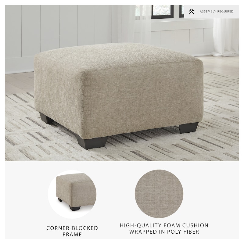 Signature Design by Ashley Brogan Bay Brown/Beige Oversized Accent Ottoman