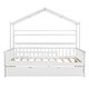 preview thumbnail 14 of 18, Kids' Wooden House Bed with Twin Size Trundle and Shelf