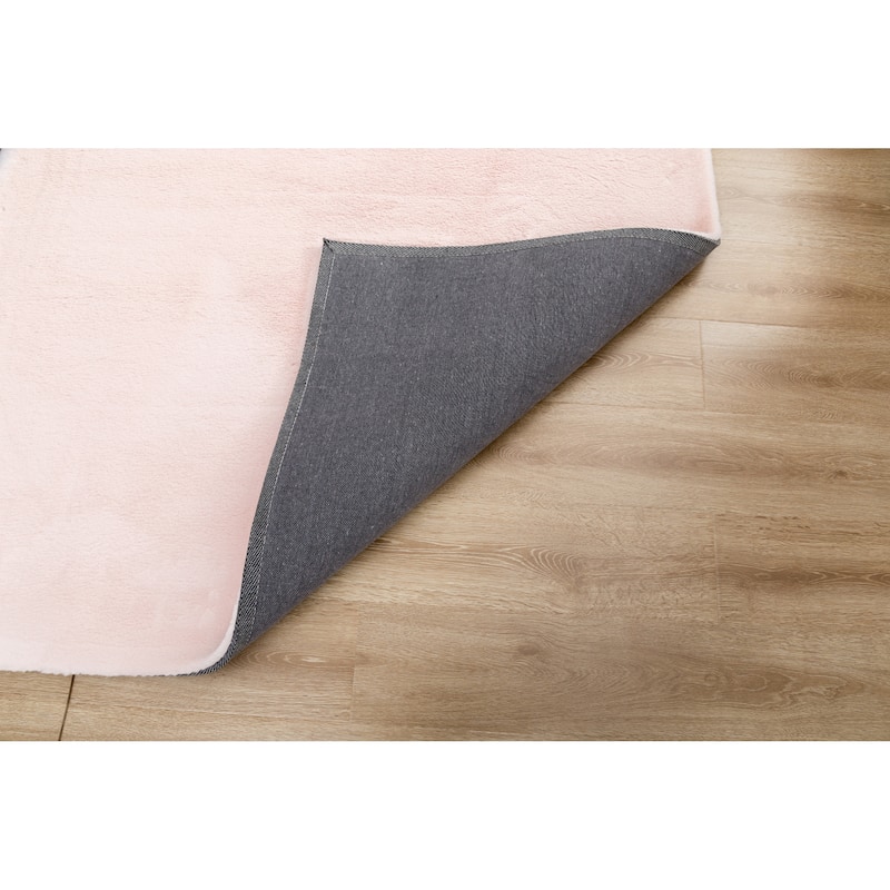 Rabbit-Collection Thick Faux-Fur Area Rug