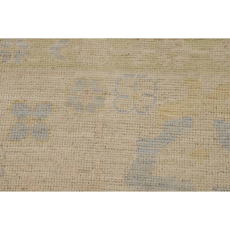 Hand Knotted Oriental 100% Wool Carpet Transitional All-Over Greys & Charcoal Oushak Area Rug - 11' 9'' X 8' 8''