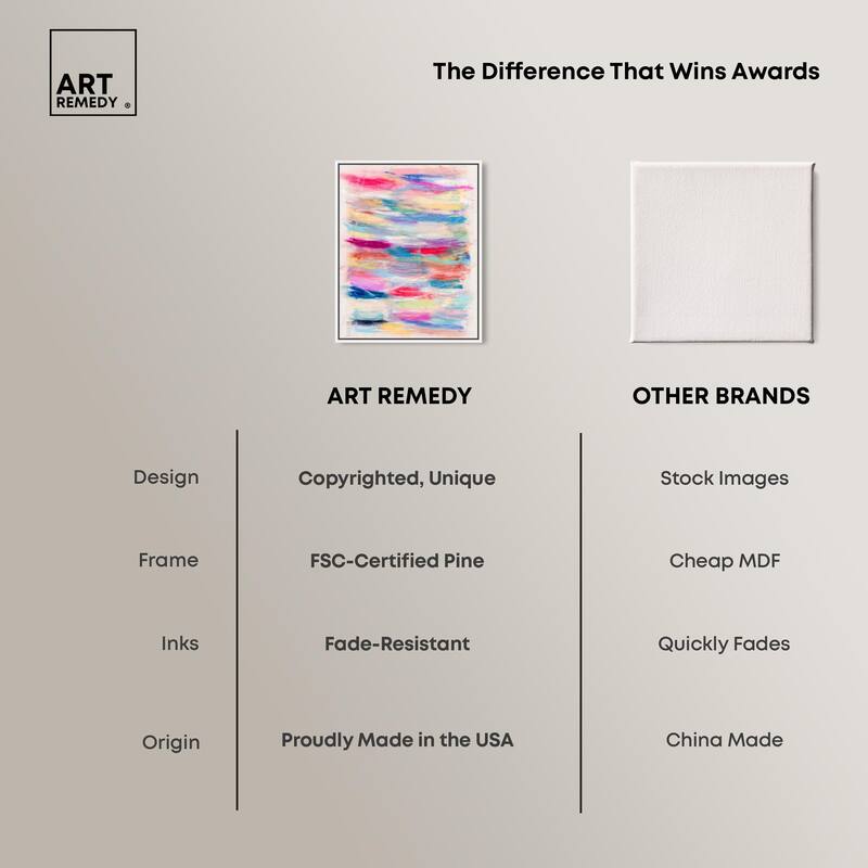 Color Bands Canvas by Art Remedy