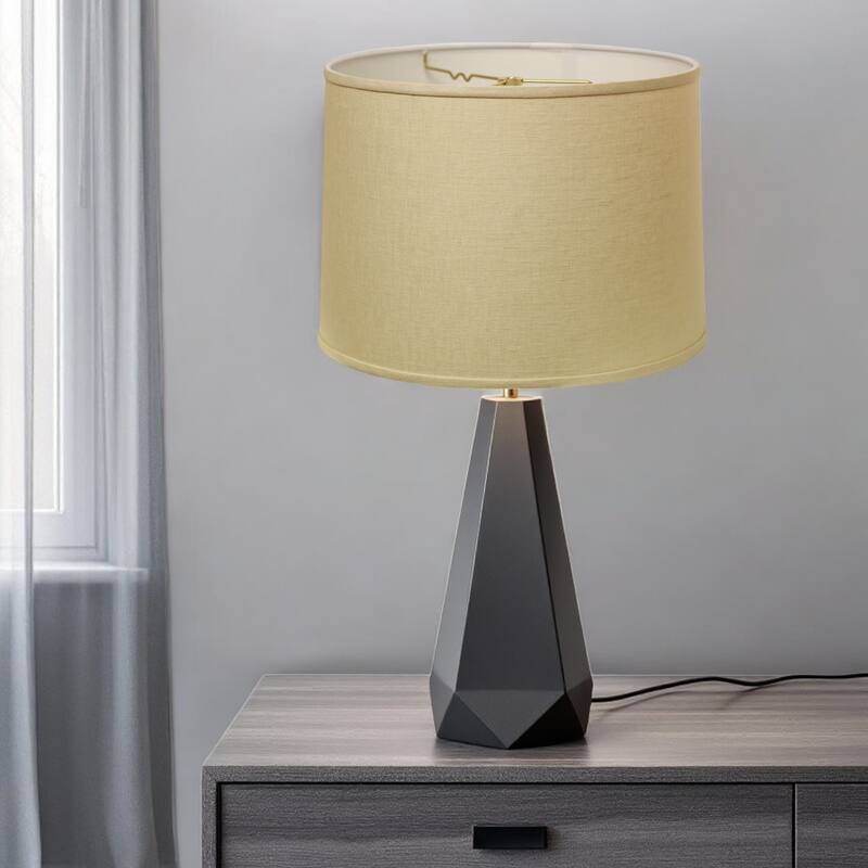 HomeRoots Beige Linen Drum Lamp Shade - 17
