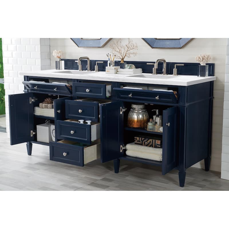 James Martin Vanities Brittany 72" Double Vanity, Victory Blue