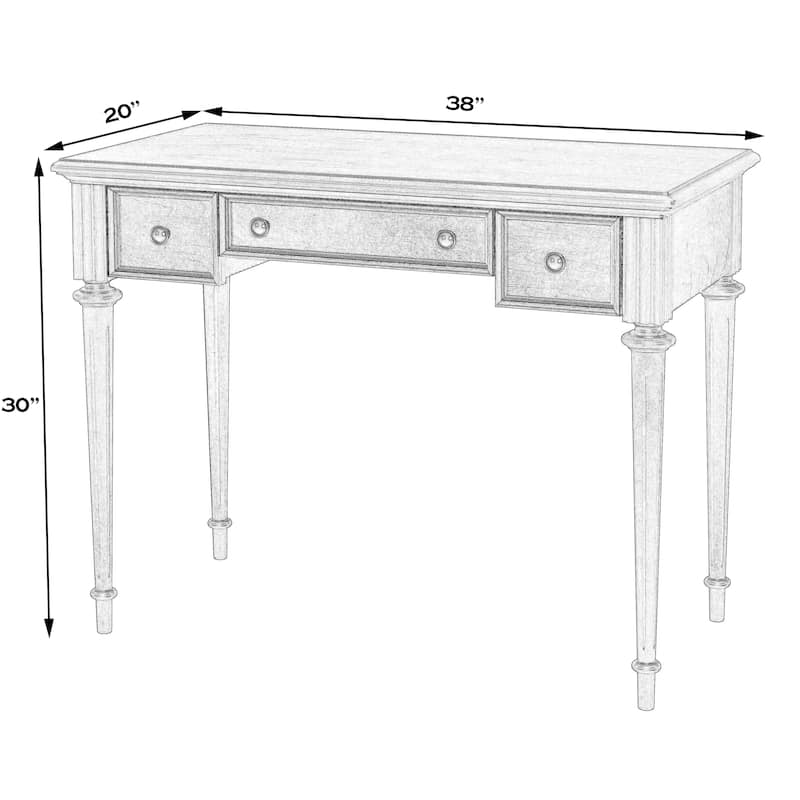 Edmund 38" Writing Desk with Storage