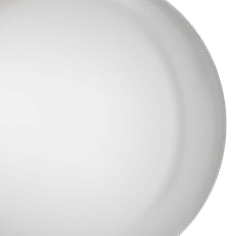 100mm Shatterproof Plastic Pearl Round Disk Ornament Set of 6