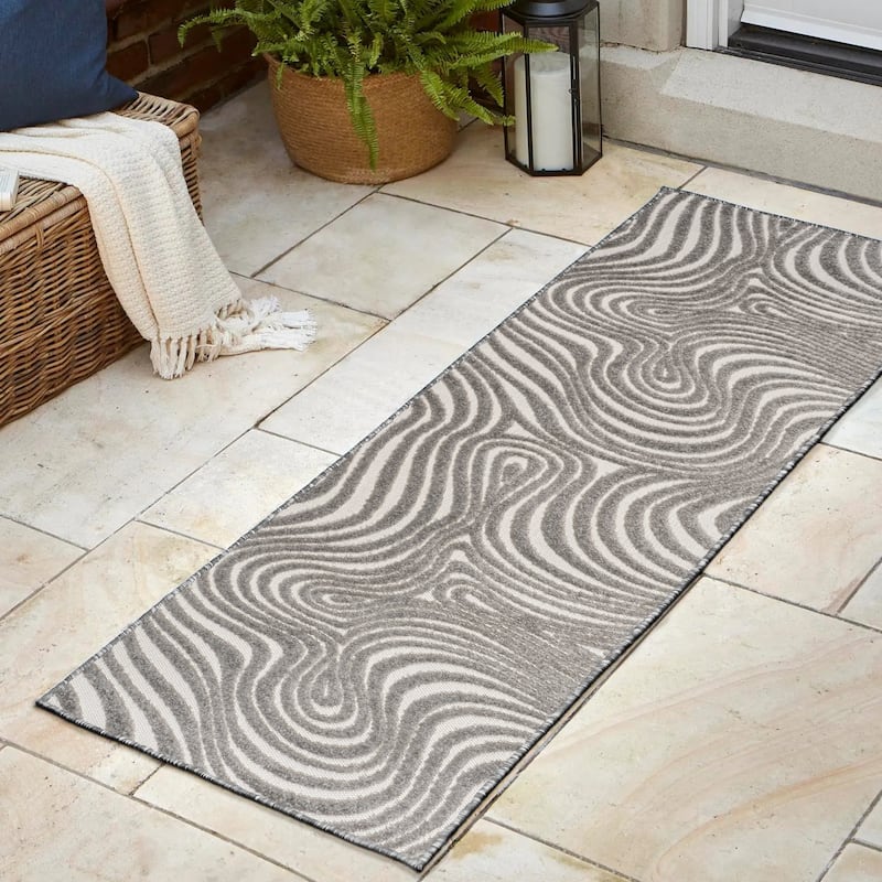 JONATHAN Y Nordby Abstract Groovy Striped Area Rug
