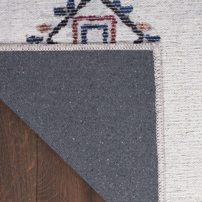 New Concept Washables Machine Washable Series 1 Indoor only Diamond Area Rug