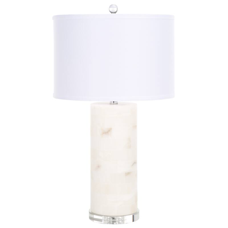 SAFAVIEH Couture Bahrije Round Alabaster Table Lamp - 15 In W x 15 In D x 27 In H - 15Wx15Dx27H