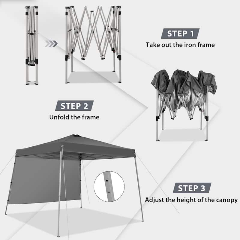 Ainfox 8 x 8 ft Pop-up Canopy Tent, Outdoor Gazebo for Beach, Sun Shade