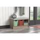 Porch & Den Southbrook 3-cube Storage Bench w/ Grey Cushion