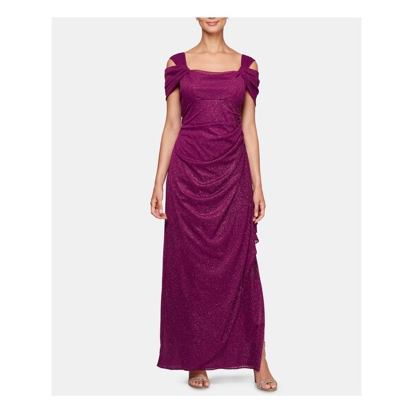 alex evenings purple dress