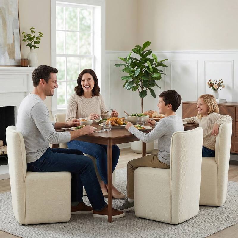 INK+IVY Lyra Dining Chair with Castors - N/A