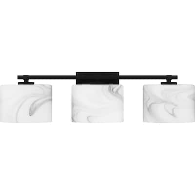 Mather 3-Light Matte Black Bath Light