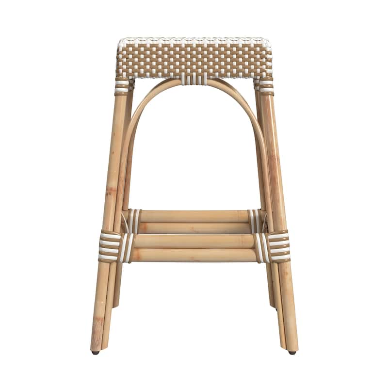 Robias Rectangular Rattan 30" Bar Stool