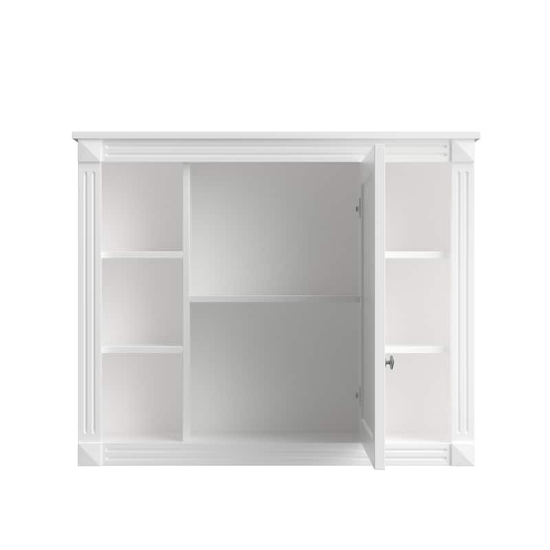 Wall Mounted Bathroom Storage Cabinet with 6 Open Shelves