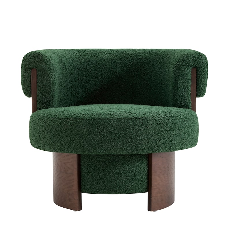 Scott Living Scrolla Beige Swivel Barrel Chair