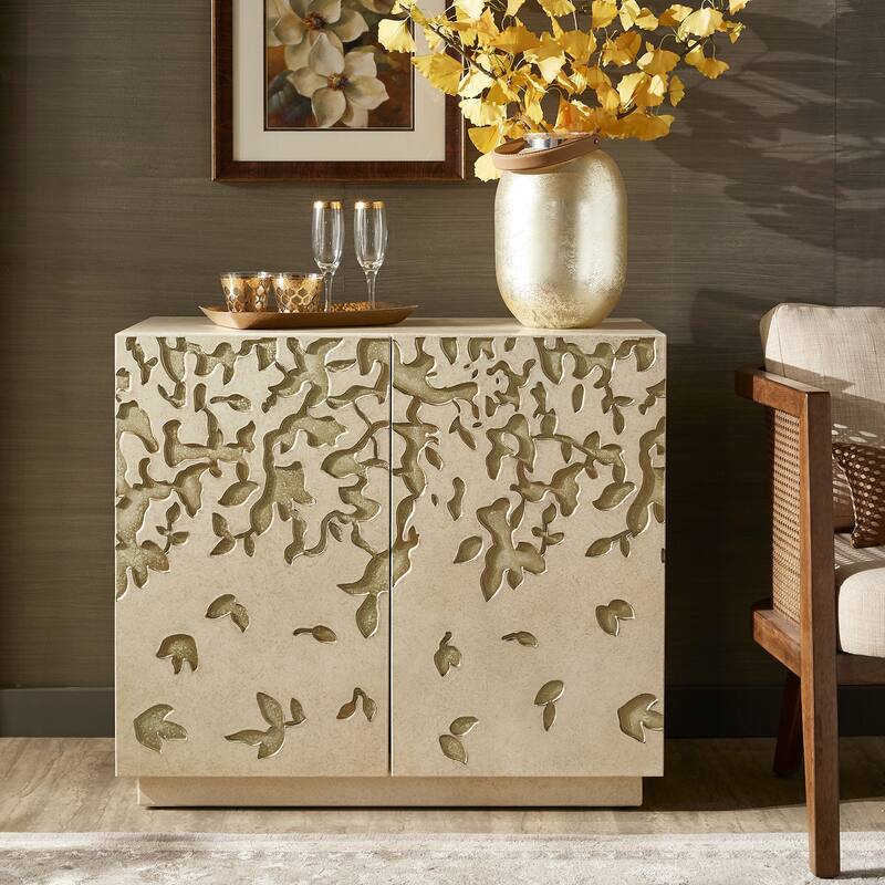 Emiri 35" Wide 2-Door Hand-Painted Accent Cabinet by iNSPIRE Q Bold